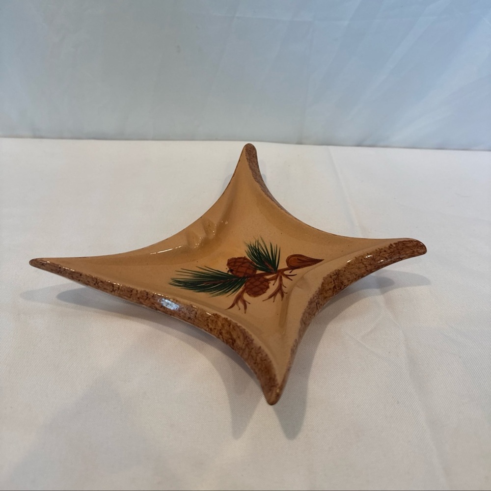 Vintage 70s Ceramic Retro Mod Ashtray, Mid Century Holiday Decor